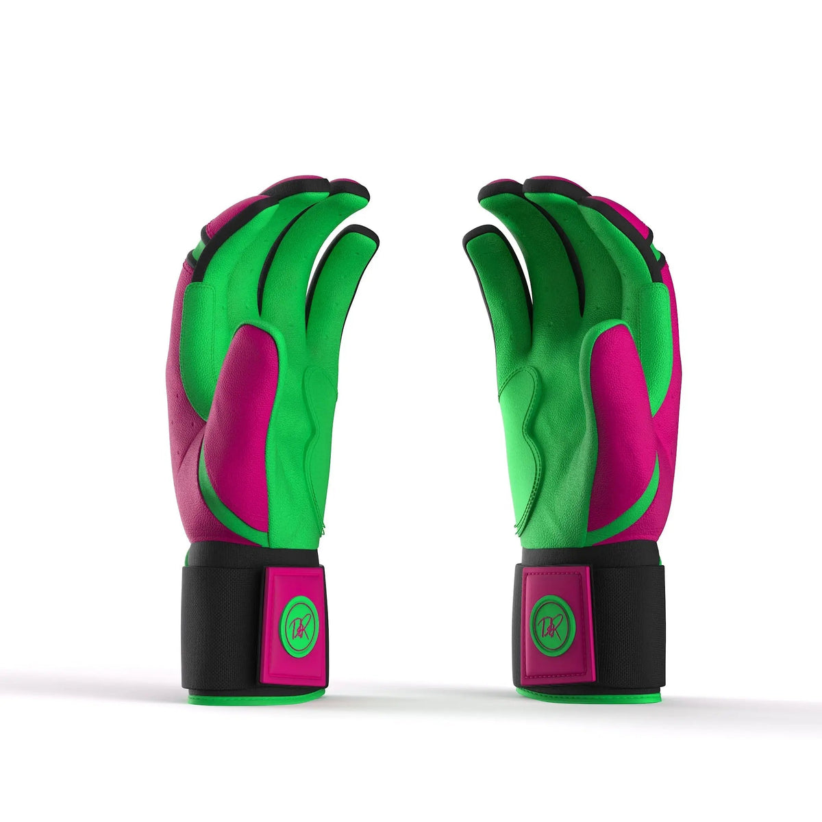 Drip & Rip™ 'Baller' Series Premium Leather Long Cuff Batting Glove Big Drip Energy