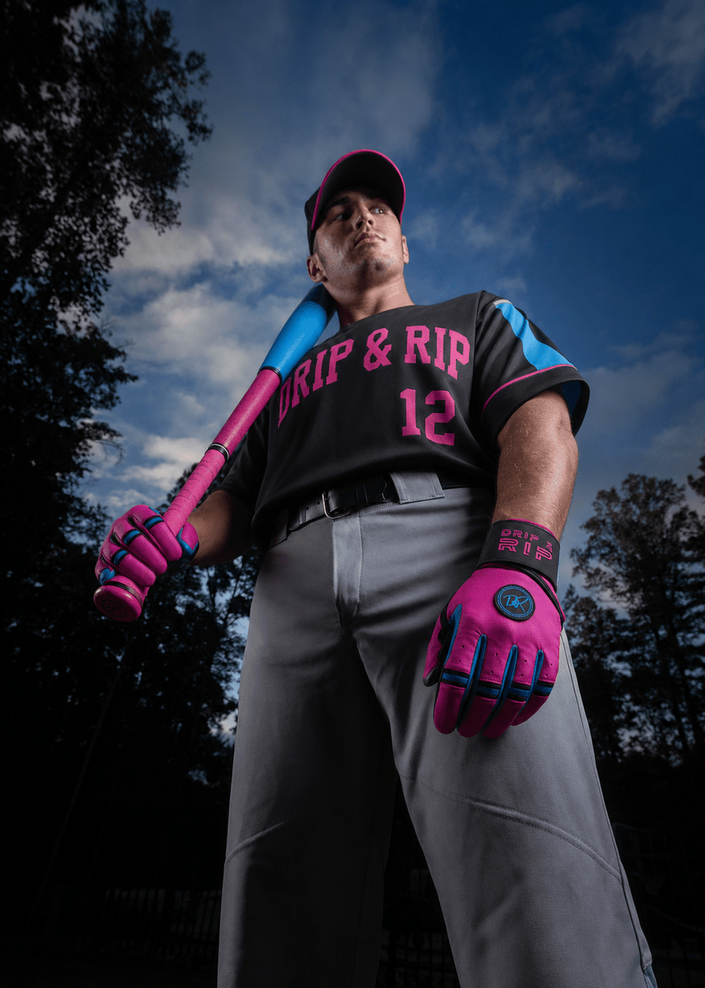 Drip & Rip™ "Baller" Series Premium Leather Long Cuff Batting Gloves Vice Vice Baby